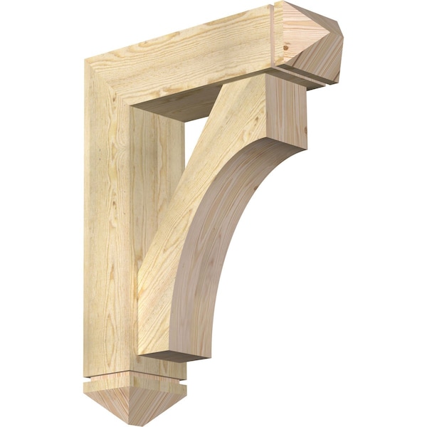 Ekena Millwork Westlake Arts and Crafts Rough Sawn Bracket w/ Offset Brace, Douglas Fir, 8"W x 28"D x 36"H BKT0806X28X36WTL03RDF - main